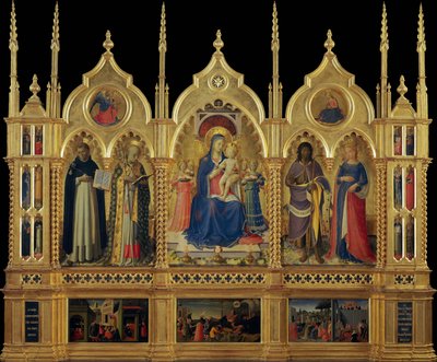 Maria med barn og hellige Perugia-altertavlen, ca 1437. av Fra Giovanni Angelico da Fiesole