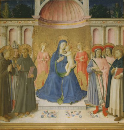 Hellig samtale Pala von Bosco ai Frati, ca. 1450. av Fra Giovanni Angelico da Fiesole