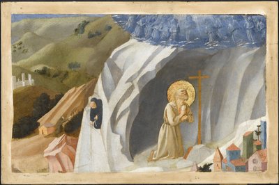 Saint Benedict Tempted in the Wilderness, 1430 av Fra Giovanni Angelico da Fiesole