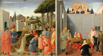 Saint Nicholas frigjør en uskyldig mann dømt til døden fra Perugia-altertavlen, ca 1437. av Fra Giovanni Angelico da Fiesole