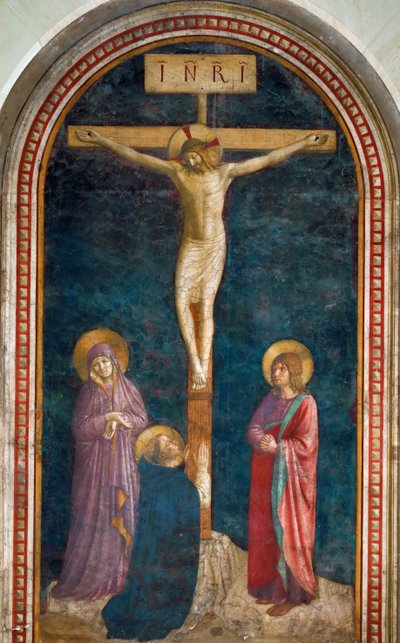 Korsfestelsen med Saint Dominic, ca. 1440 av Fra Giovanni Angelico da Fiesole