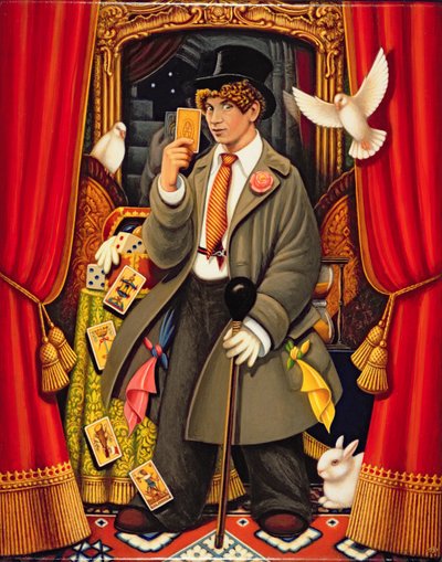 Harpo, 2010 (oljer og tempera på panel) av Frances Broomfield