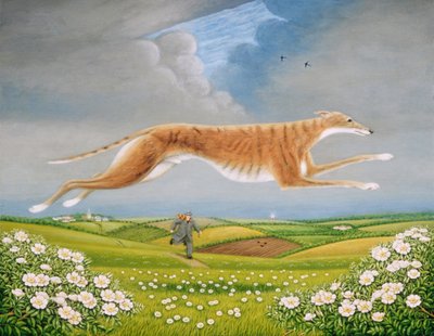 Mick the Miller, 1992 (oljer og tempera på panel) av Frances Broomfield