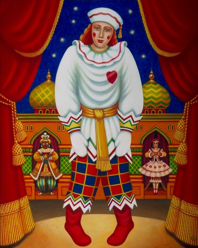 Petrushka, 2011 (oljer og tempera på panel) av Frances Broomfield