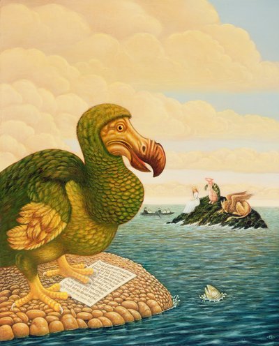 The Dodo, 1993 (olje og tempera på panel) av Frances Broomfield