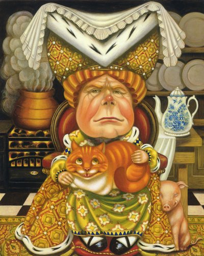 Hertuginnen (olje og tempera på panel) av Frances Broomfield