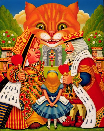 The King and Queen of Hearts, 2010 (oljer og tempera på panel) av Frances Broomfield