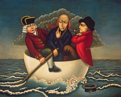 The Three Wise Men of Gotham, 2005 (olje og tempera på panel) av Frances Broomfield