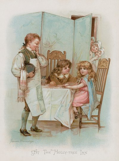 På Holly-Tree Inn (chromolitho) av Frances Brundage