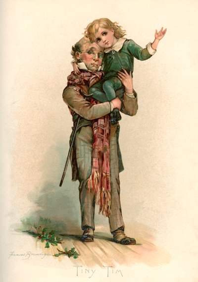Bob Cratchit bærer Tiny Tim av Frances Brundage