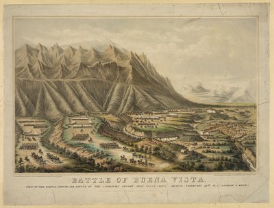 Preparations for the Battle of Buena Vista also known as the Battle of Angostura, between General Zachary Taylor and General Antonio Lopez de Santa Anna