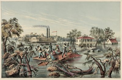 High Water in the Mississippi, pub.1868 av Frances Flora Bond Palmer