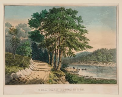 Utsikt nær Highbridge. Harlem River, N.Y. av Frances Flora Bond Palmer