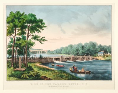 Utsikt over Harlem River, N.Y. av Frances Flora Bond Palmer