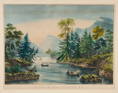 Utsikt over Lake George, NY av Frances Flora Bond Palmer