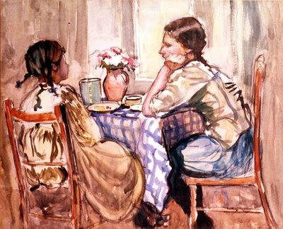The Meal (akvarell på papir) av Frances Hodgkins