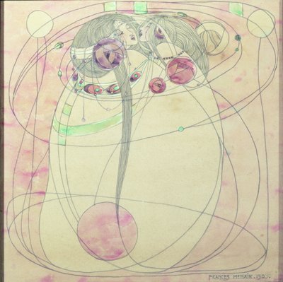 The Spirit of the Rose, 1903 (wc og blyant på papir) av Frances McNair