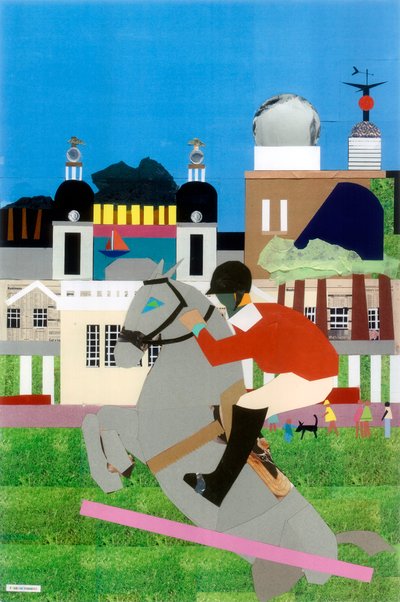 Olympic Equestrian Event i Greenwich Park, 2012 (collage på papir) av Frances Treanor
