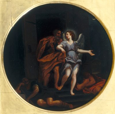St. Peter løslatt fra fengsel av Francesco Albani