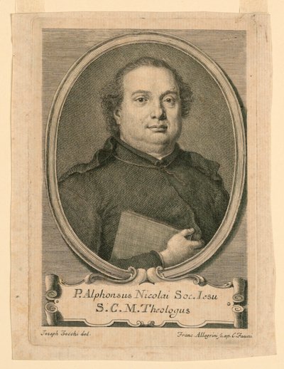 Portrett av P. Alphonsus Nikolai av Society of Jesus av Francesco Allegrini