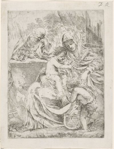 Hellig familie med John av Francesco Amato