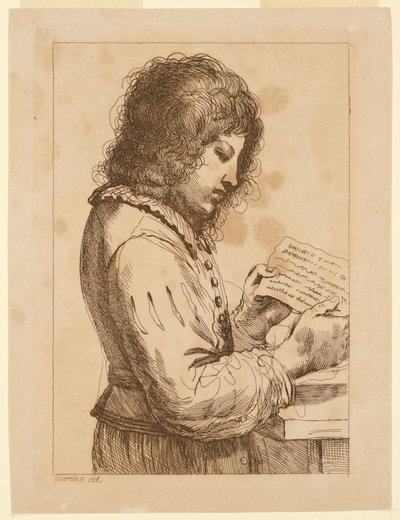 En gutt som leser av Francesco Bartolozzi