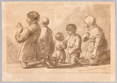 En familie ber av Francesco Bartolozzi
