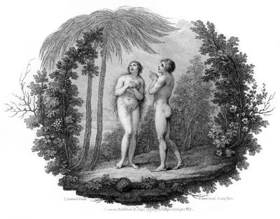 Adam og Eva, 1796. av Francesco Bartolozzi