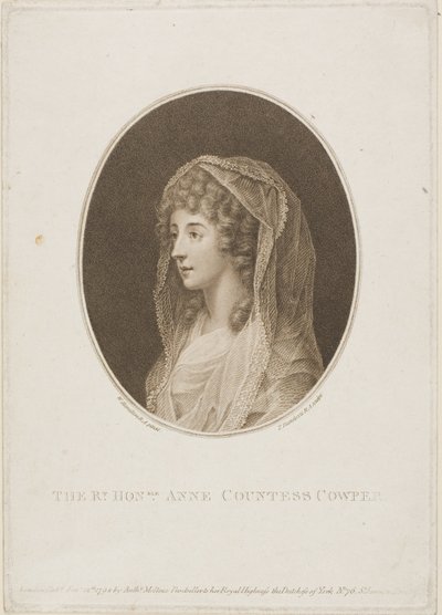 Anne grevinne Cowper av Francesco Bartolozzi