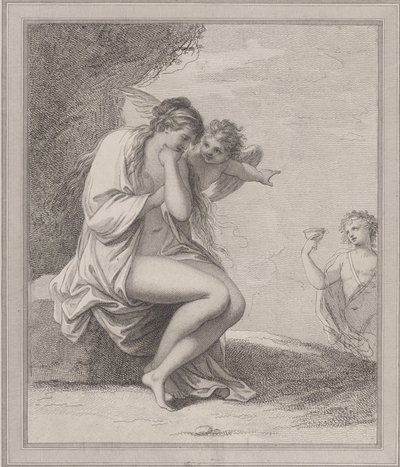 Ariadne, Cupid og Bacchus, 1788. av Francesco Bartolozzi