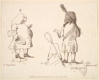 Karikaturer av Lord Melcombe og Lord Winchelsea, 22. desember 1781. av Francesco Bartolozzi