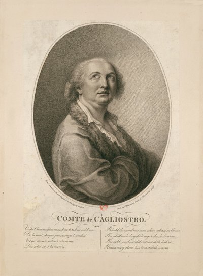 Grev Alessandro di Cagliostro 1743-1795. av Francesco Bartolozzi