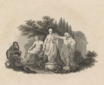 Demosthenes, Cicero og William Pitt, jarl av Chatham, 1750-1815. av Francesco Bartolozzi