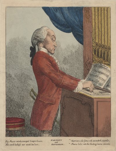 Harmony and Sentiment, ca. 1785 (håndfarget etsning) av Francesco Bartolozzi