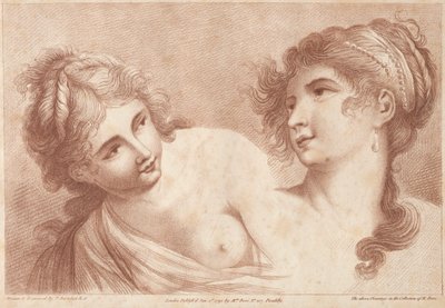 Heads of Two Women, 1792. av Francesco Bartolozzi