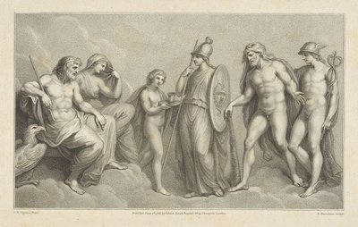 Herkules presenteres for Jupiter og Juno av Francesco Bartolozzi