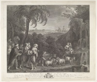 Abrahams og Lots avgang fra Egypt Abrams og Lots avgang fra Egypt (tittel på objekt) av Francesco Bartolozzi