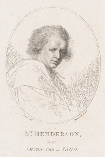John Henderson, i karakteren til Iago Shakespeares Othello, 1786. av Francesco Bartolozzi