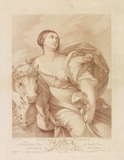 Jupiter i Europa Jupiter og Europa (tittel på objekt) av Francesco Bartolozzi