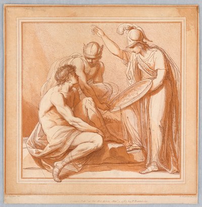 Minerva og Mercury av Francesco Bartolozzi