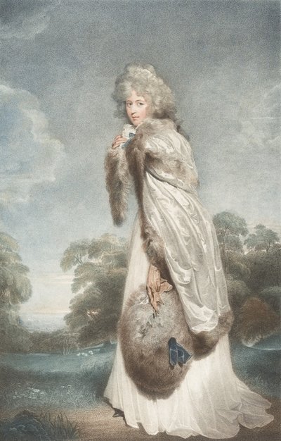 Frøken Elizabeth Farren, grevinne av Derby, 1792., 1792. av Francesco Bartolozzi