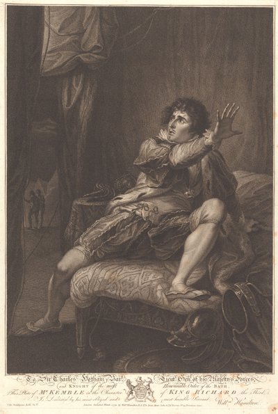 Herr Keuible i rollen som kong Richard III av Francesco Bartolozzi
