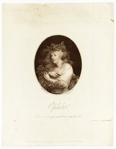 Ophelia av Francesco Bartolozzi
