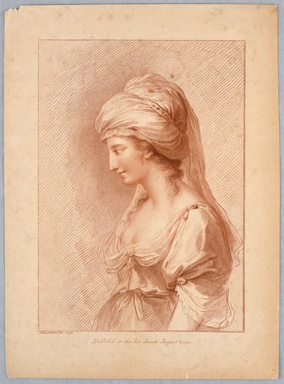 Portrett av en dame (Den greske datteren) av Francesco Bartolozzi