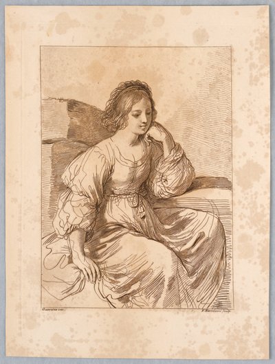 Portrett av en dame av Francesco Bartolozzi
