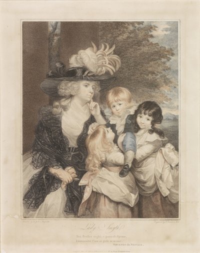 Portrett av Lady Smith og hennes tre barn av Francesco Bartolozzi