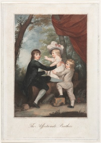 De hengivne brødrene (Lammebarna) av Francesco Bartolozzi