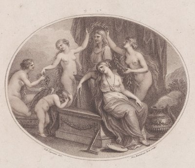 The Graces Crowning the Bust of Raphael, 28. juli 1788. av Francesco Bartolozzi