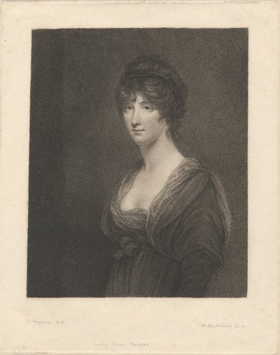 Den rette ærede dame Jane Dundas av Francesco Bartolozzi