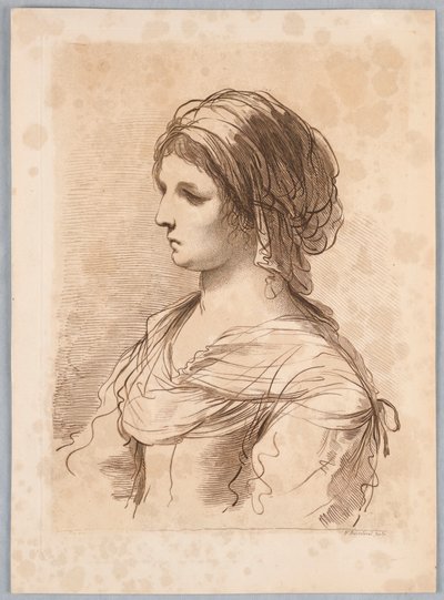Kvinne med turban av Francesco Bartolozzi